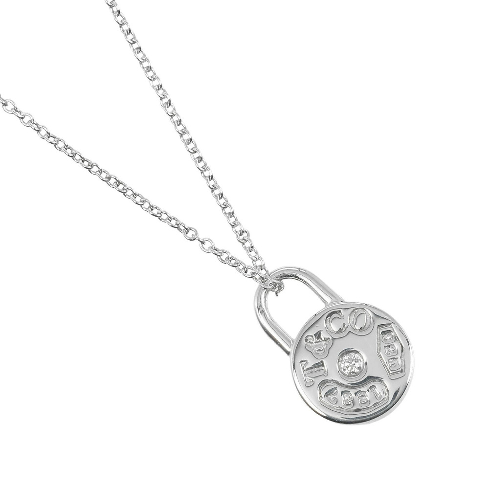 Tiffany Co Round Lock Necklace Sterling Silver